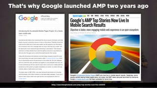 #winningmobile at #learninbound by @aleyda from @orainti
That’s why Google launched AMP two years ago
http://searchengineland.com/amp-top-stories-now-live-243314
 