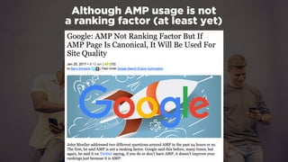 #winningmobile at #learninbound by @aleyda from @orainti
Although AMP usage is not  
a ranking factor (at least yet)
 