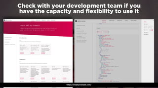 #winningmobile at #learninbound by @aleyda from @orainti
Check with your development team if you  
have the capacity and ﬂexibility to use it
https://ampbyexample.com/
 