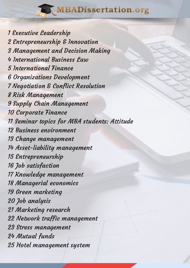 general presentation topics for mba students