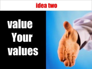 value  Your  values idea two 