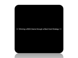 Winning a BSG Game through a Best Cost Strategy