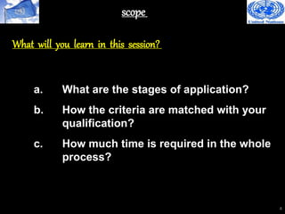 Winning a UN Job 5 (Application Procedure and Meeting the Criteria) | PPTX