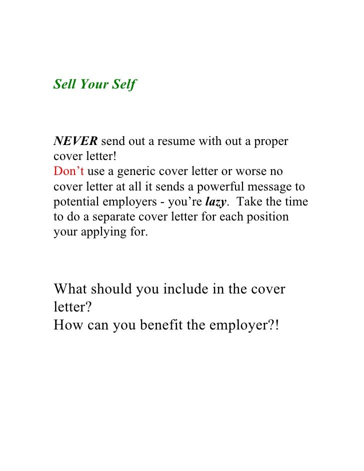 The winning cover letter