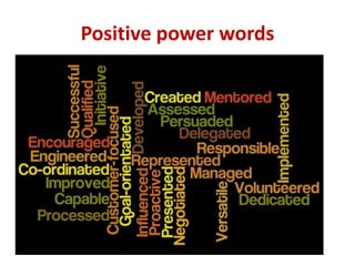 Positive power words 
 
