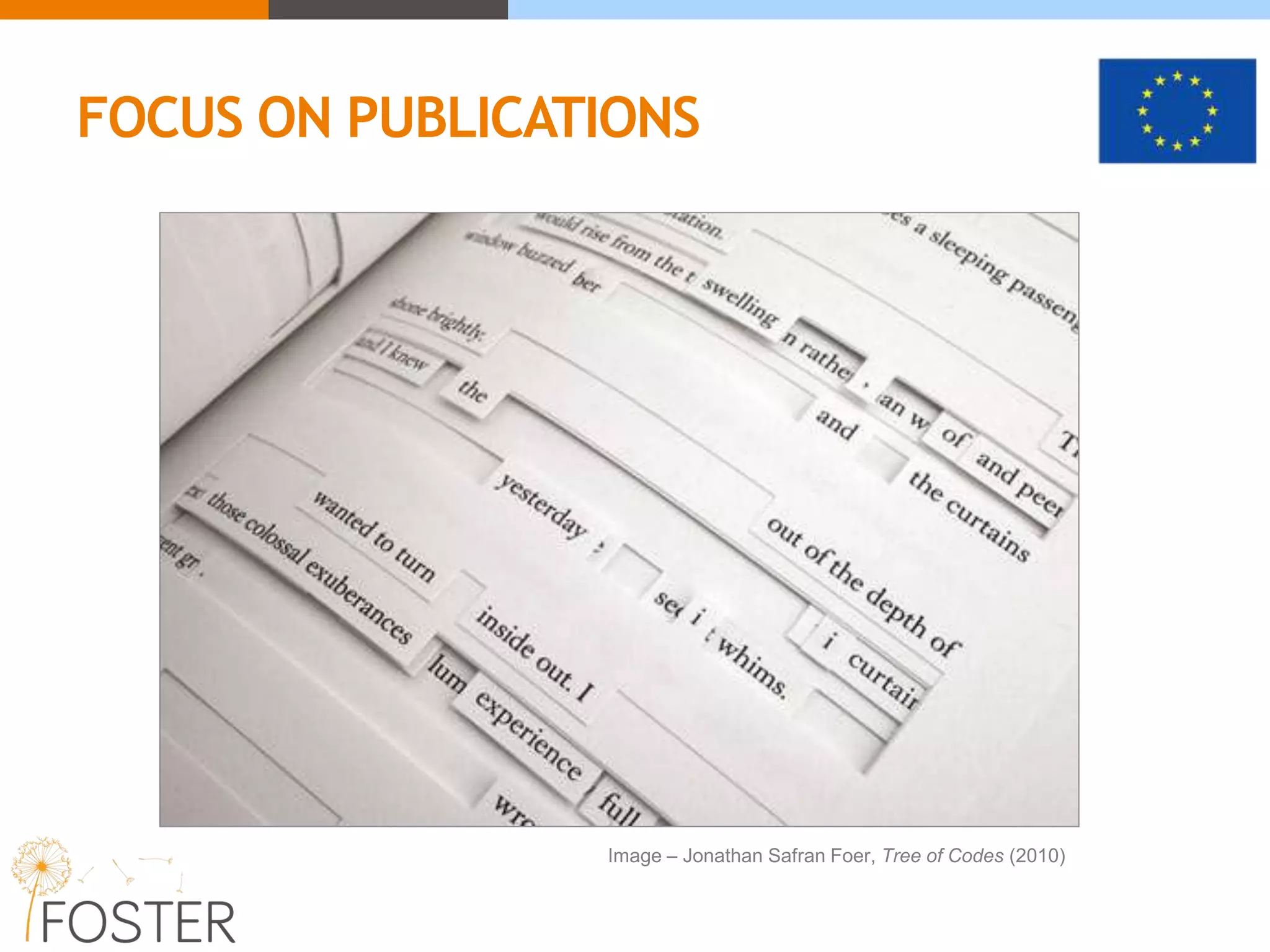 FOCUS ON PUBLICATIONS
Image – Jonathan Safran Foer, Tree of Codes (2010)
 