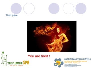 Third prize




              You are fired !
 