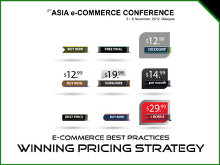 2nd
  ASIA e-COMMERCE CONFERENCE
                 5 – 6 November, 2012 Malaysia
 
