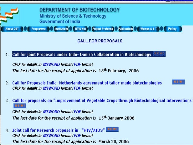 Dst call for proposals image