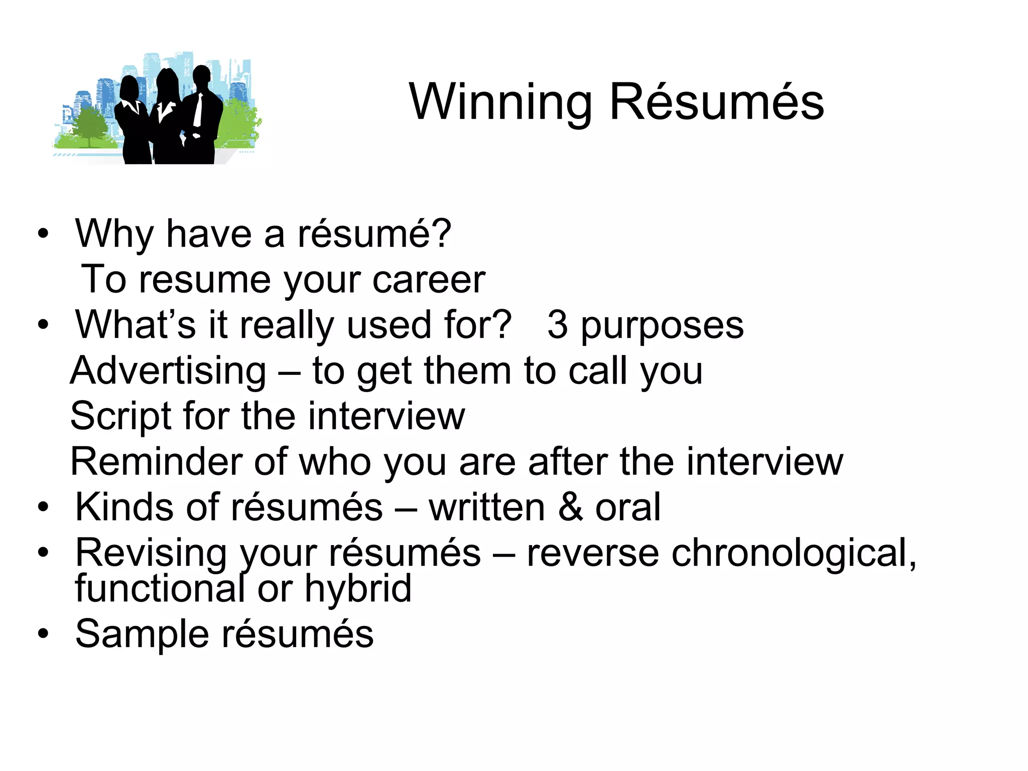 Winning resumes PPT - Winning Resumes 3 2048 