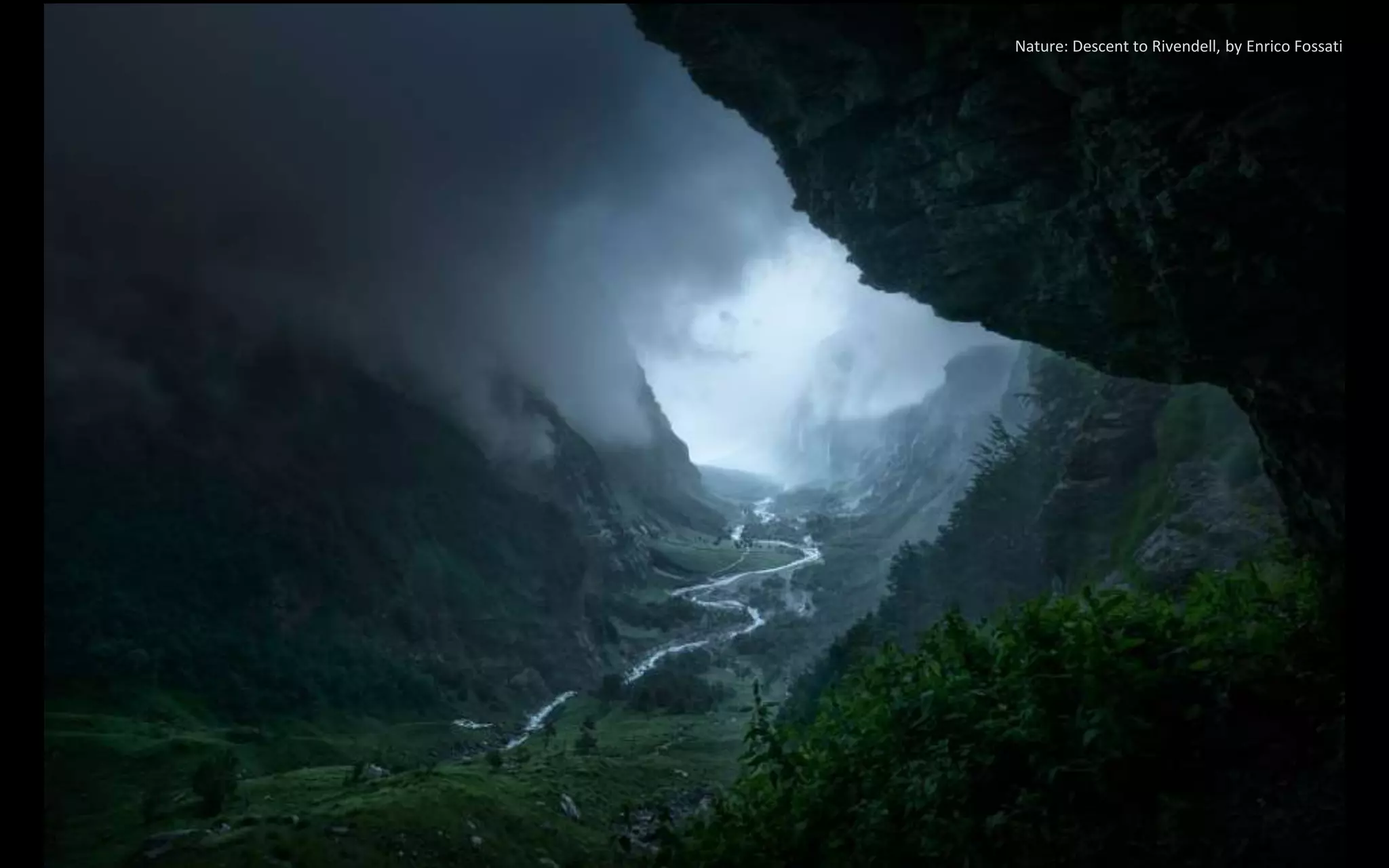Nature: Descent to Rivendell, by Enrico Fossati
 
