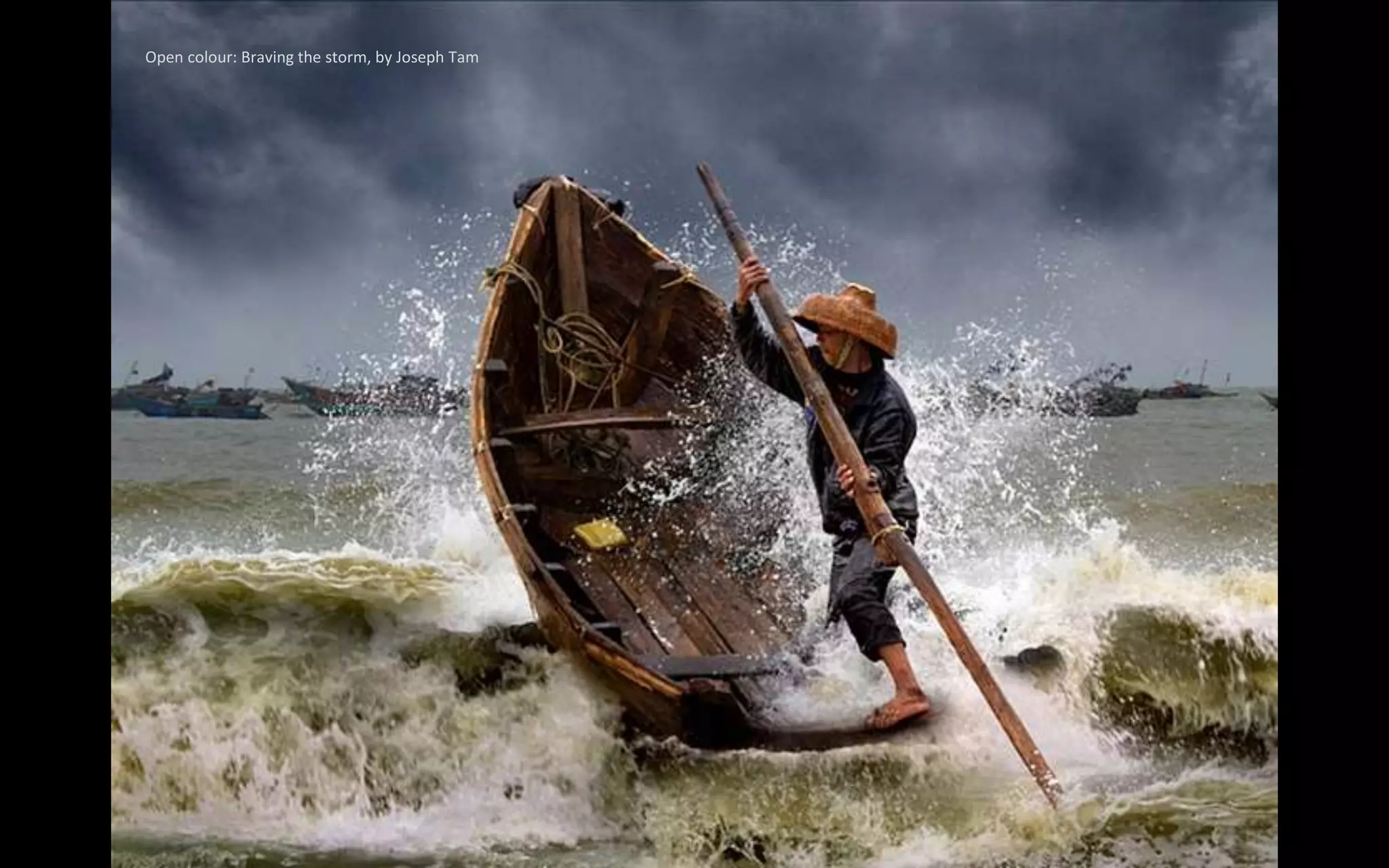 Open colour: Braving the storm, by Joseph Tam
 
