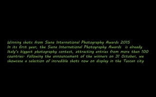 Winning shots from Siena International Photography Awards 2015
In its first year, the Siena International Photography Awar...