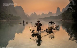 Open colour - Honourable mention:
Li River Fisherman, China by The Eng
Loe Djatinegoro.
 