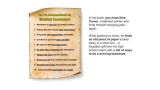 Team Commandments The 10 Commandments of Winning Teammates Book | PPTX