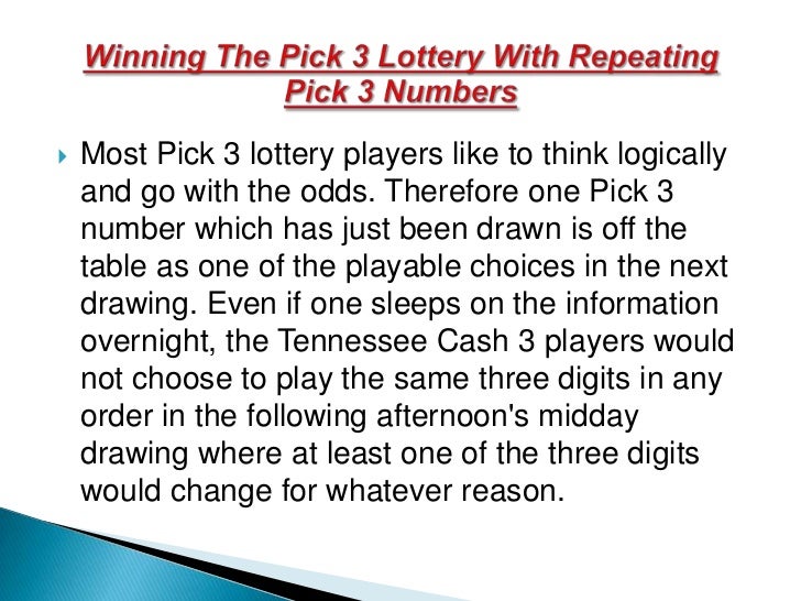 Winning The Pick 3 Lottery With Repeating Pick 3 Numbers Winning The Pick 3 Lottery With Repeating Pick 3 Numbers