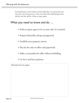 Winning with foreclosures