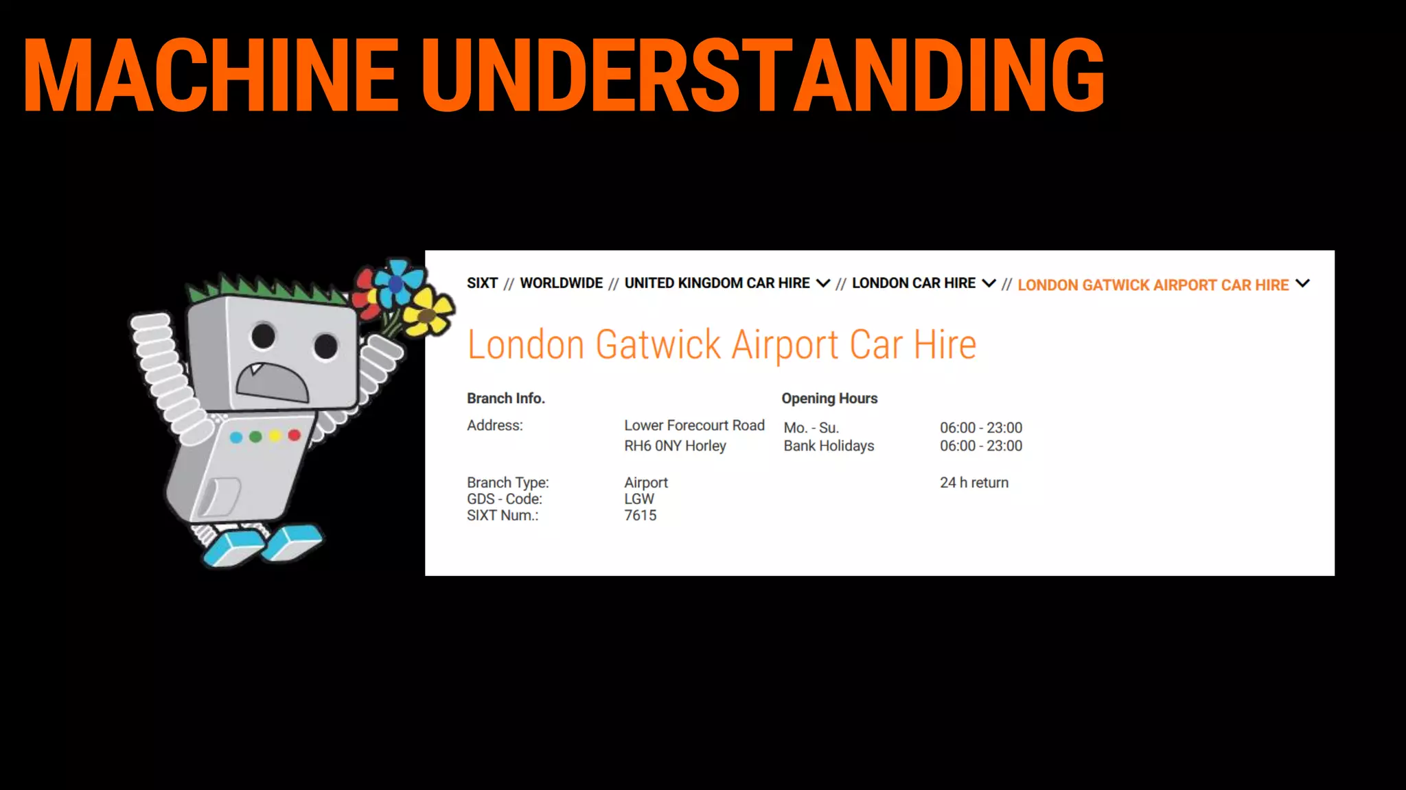 MACHINE UNDERSTANDING
 