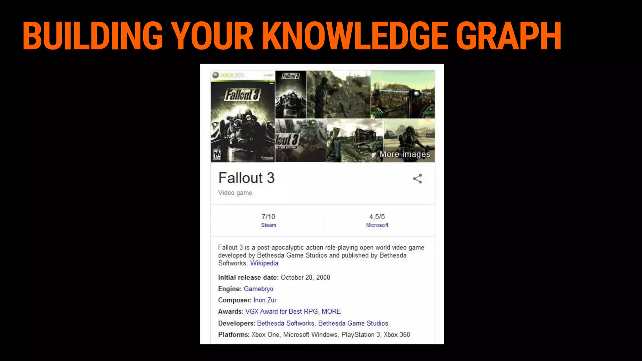 BUILDING YOUR KNOWLEDGE GRAPH
 