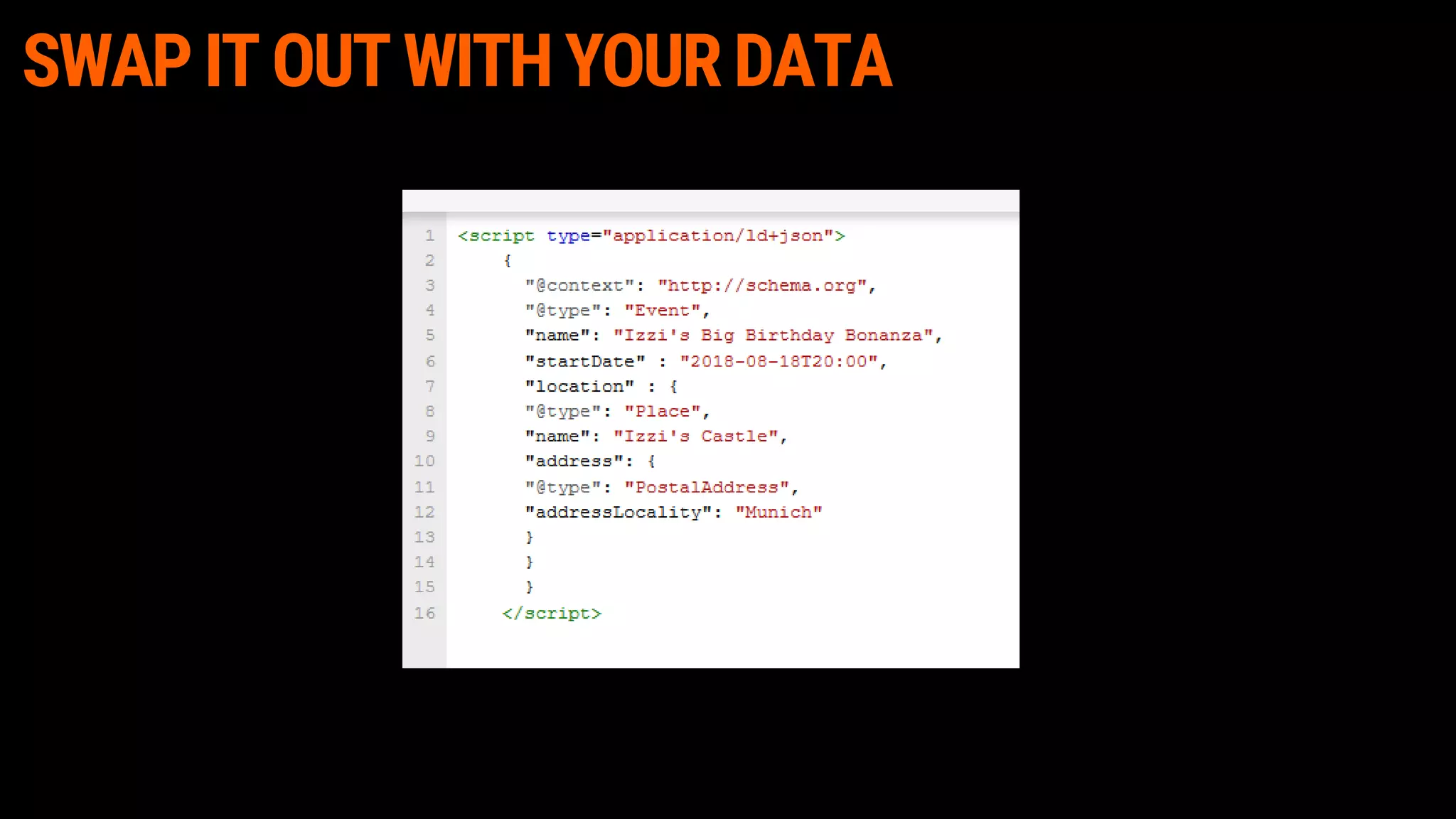 SWAPITOUTWITHYOURDATA
 