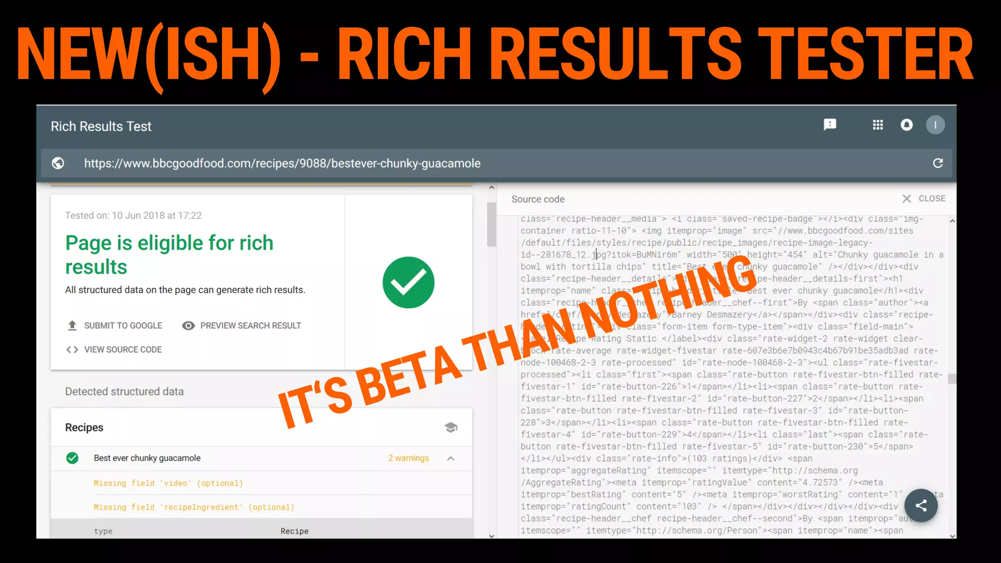 NEW(ISH) - RICH RESULTS TESTER
 