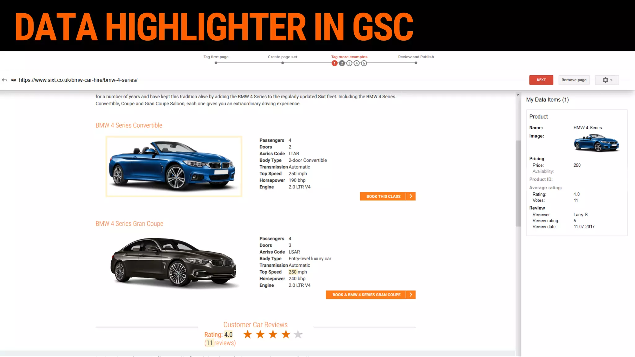 DATA HIGHLIGHTER IN GSC
 