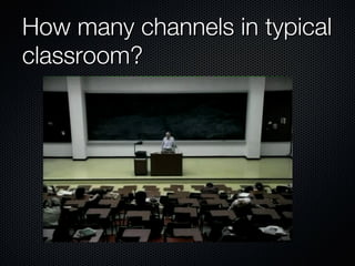 How many channels in typical classroom? 
