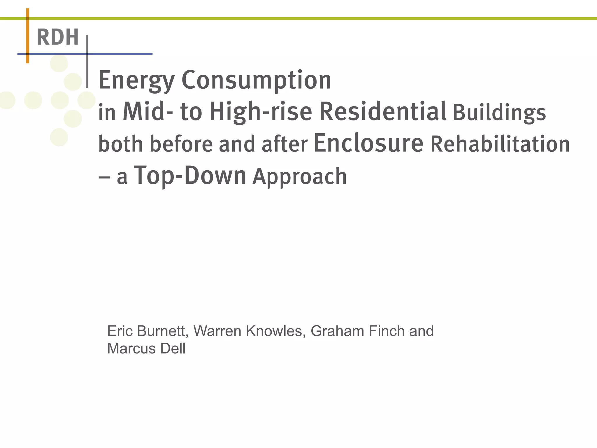 Energy Consumption in Mid to High-rise Residential Buildings both ...