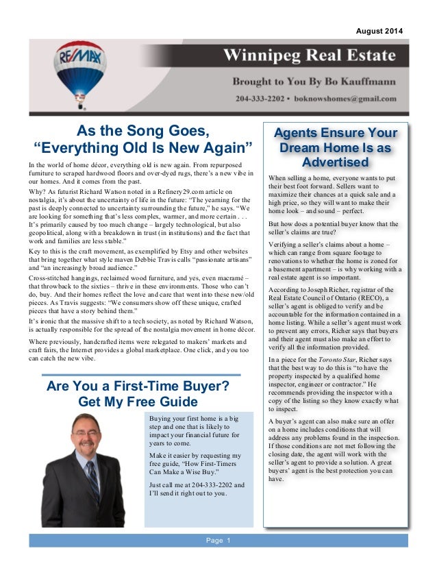 real estate newsletter