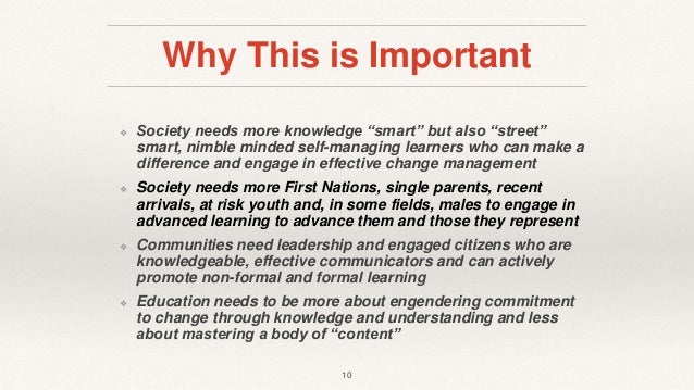 Importance of higher education on society