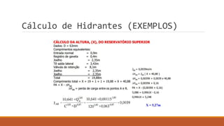 Cálculo de Hidrantes (EXEMPLOS)
 