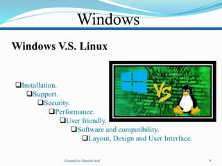 Presentation on the topic of Windows and its difference. | PPT