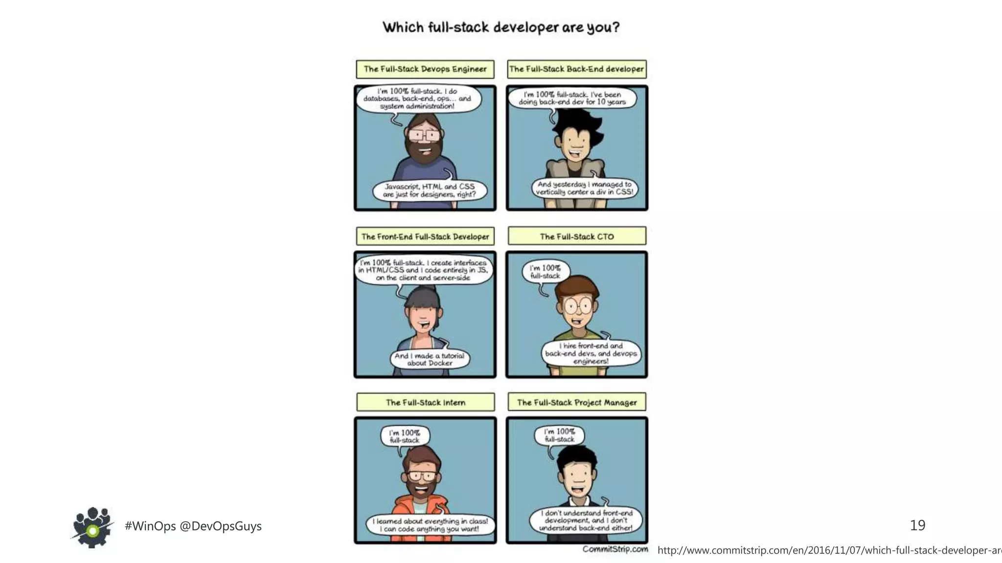 19#WinOps @DevOpsGuys#WinOps @DevOpsGuys
http://www.commitstrip.com/en/2016/11/07/which-full-stack-developer-are
 