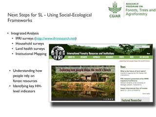 Toward Integrated Analysis of Socio- Ecological Data for Improved Targeting of Resilient Farming Systems - Leigh Winowiecki