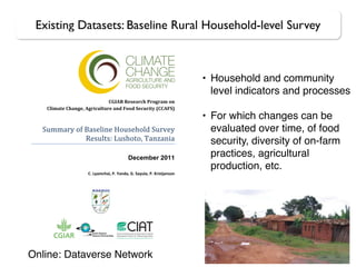Toward Integrated Analysis of Socio- Ecological Data for Improved Targeting of Resilient Farming Systems - Leigh Winowiecki