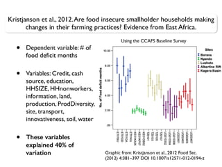 Toward Integrated Analysis of Socio- Ecological Data for Improved Targeting of Resilient Farming Systems - Leigh Winowiecki