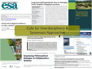 Toward Integrated Analysis of Socio- Ecological Data for Improved Targeting of Resilient Farming Systems - Leigh Winowiecki