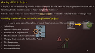 Assessed Possible Risks to Successful Completion of Projects.pptx