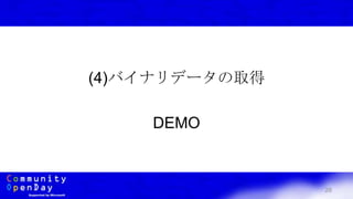 28
(4)バイナリデータの取得
DEMO
 