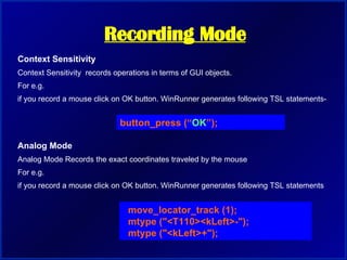 WinRunner Training | PPT