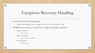 Win runner testing tool | PPTX