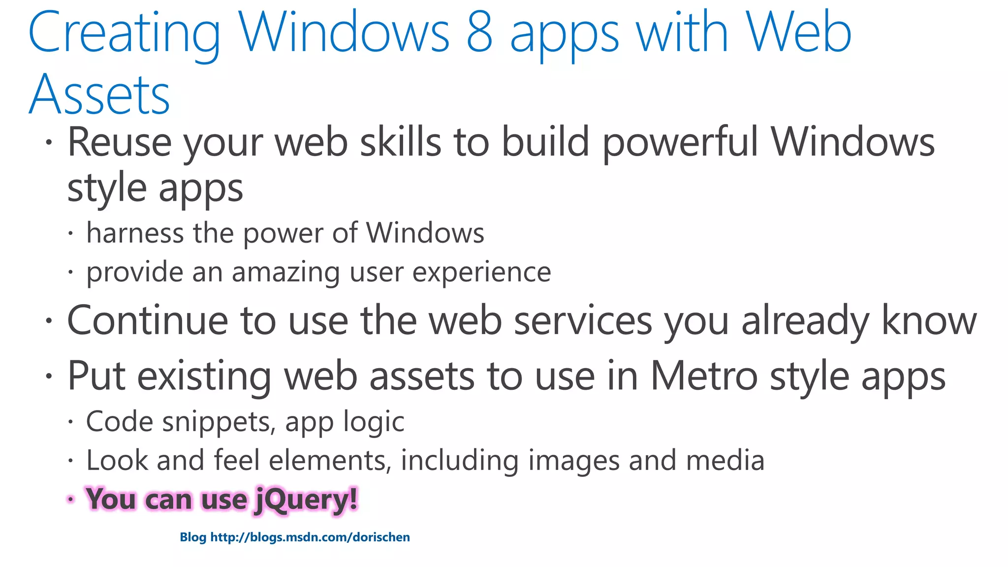 Blog http://blogs.msdn.com/dorischen
PAGE
 