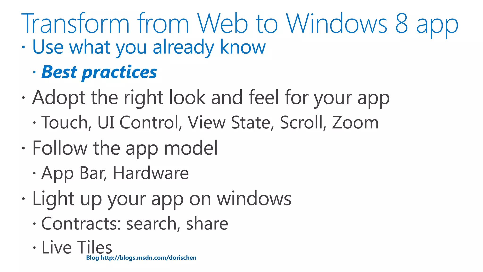 Blog http://blogs.msdn.com/dorischen
PAGE
 