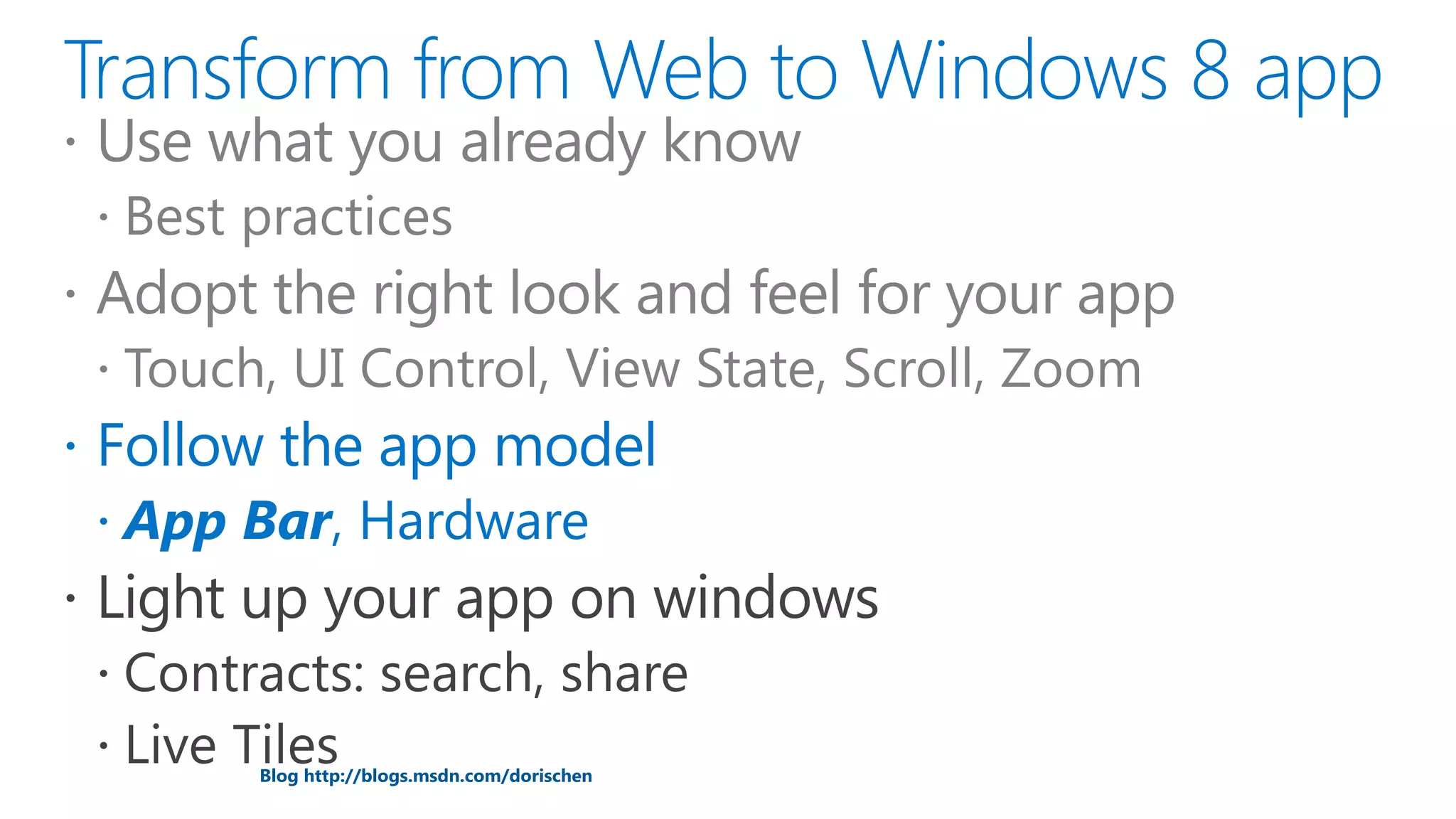 Blog http://blogs.msdn.com/dorischen
PAGE
 