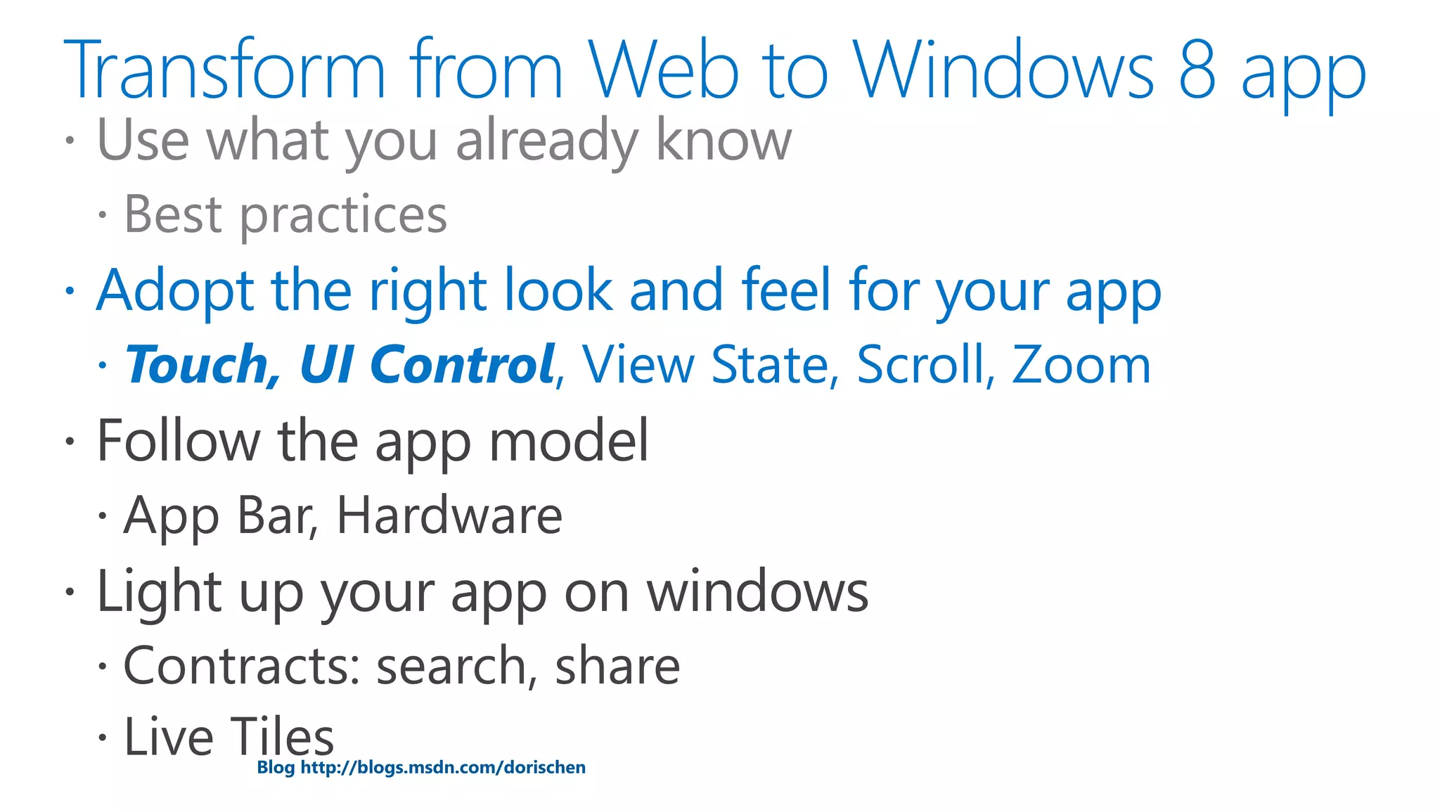 Blog http://blogs.msdn.com/dorischen PAGE 