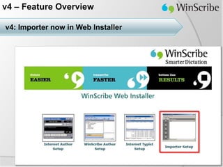 v4 – Feature Overview

v4: Importer now in Web Installer
 