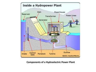 Components of a Hydroelectric Power Plant
 
