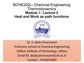 Thermodynamics Notes 2025 B.tech chemical Engineering 1 | PPTX