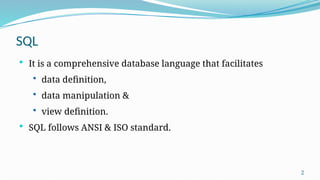 Comprehensive SQL Tutorial: Table Creation, Data Manipulation, and ...