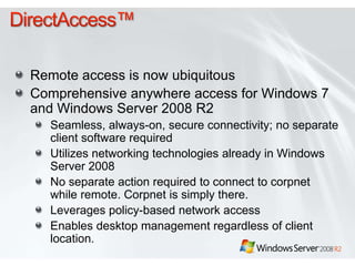 Windows Server 2008 R2 | PPTX